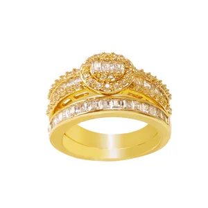 انگشتر زنانه طرح جواهر کد Rsj1 مجموعه 2 عددی