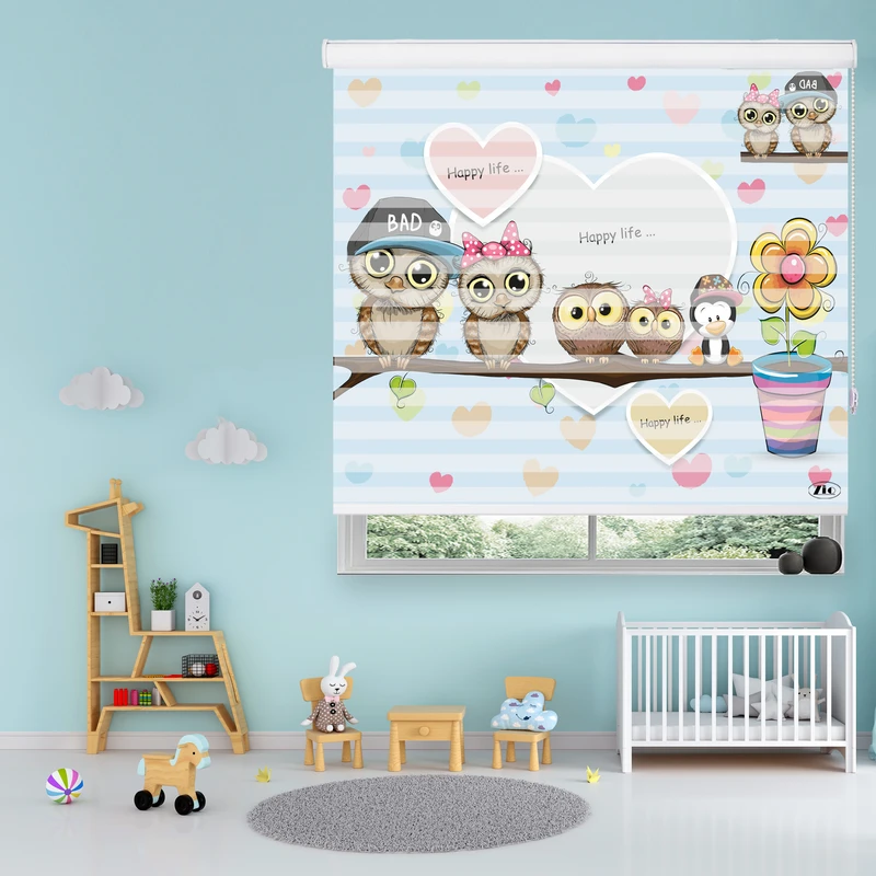 پرده زبرا زیو طرح K-3000 سایز 100x150 سانتی متر