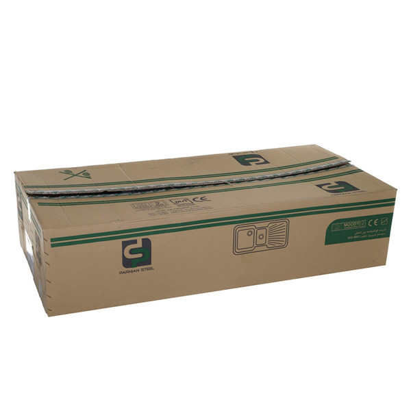 سینک ظرفشویی استیل پرنیان استیل مدل ps1207 توکار