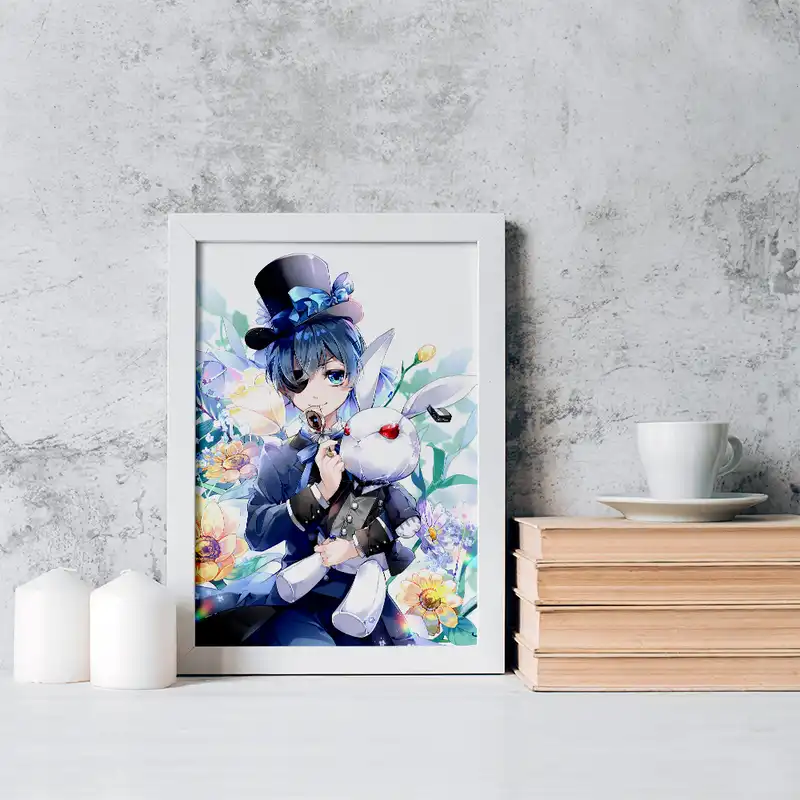 تابلو خندالو مدل شیل انیمه خادم سیاه کد 16341