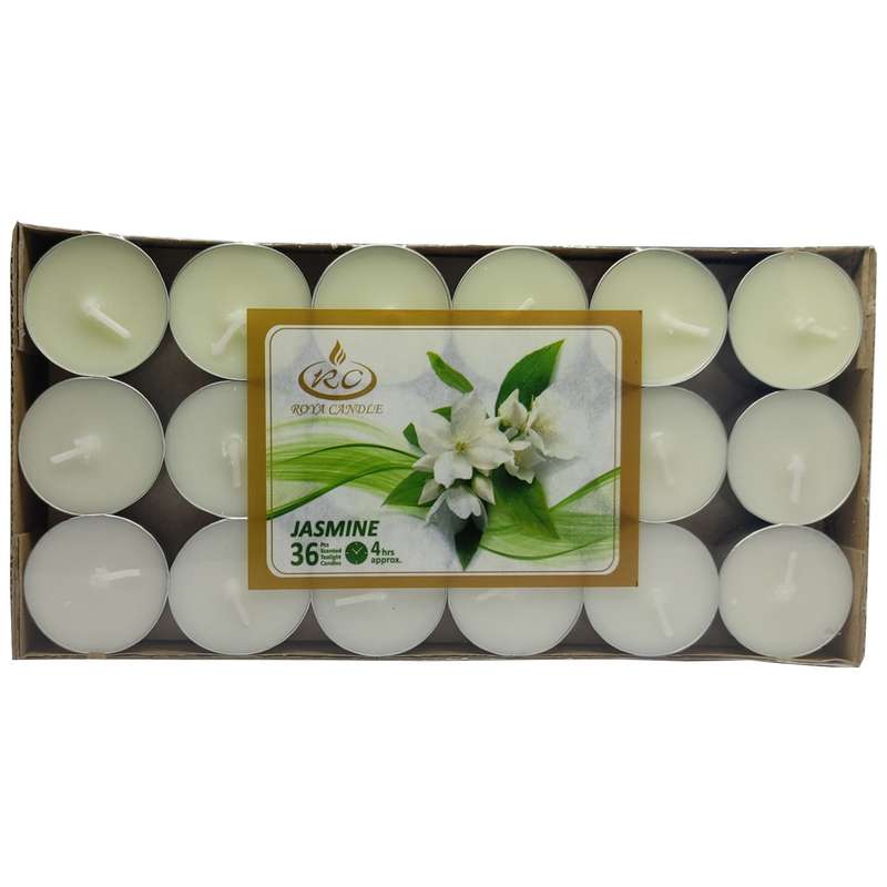 شمع وارمر مدل گل یاس کد vay01 بسته 36 عددی