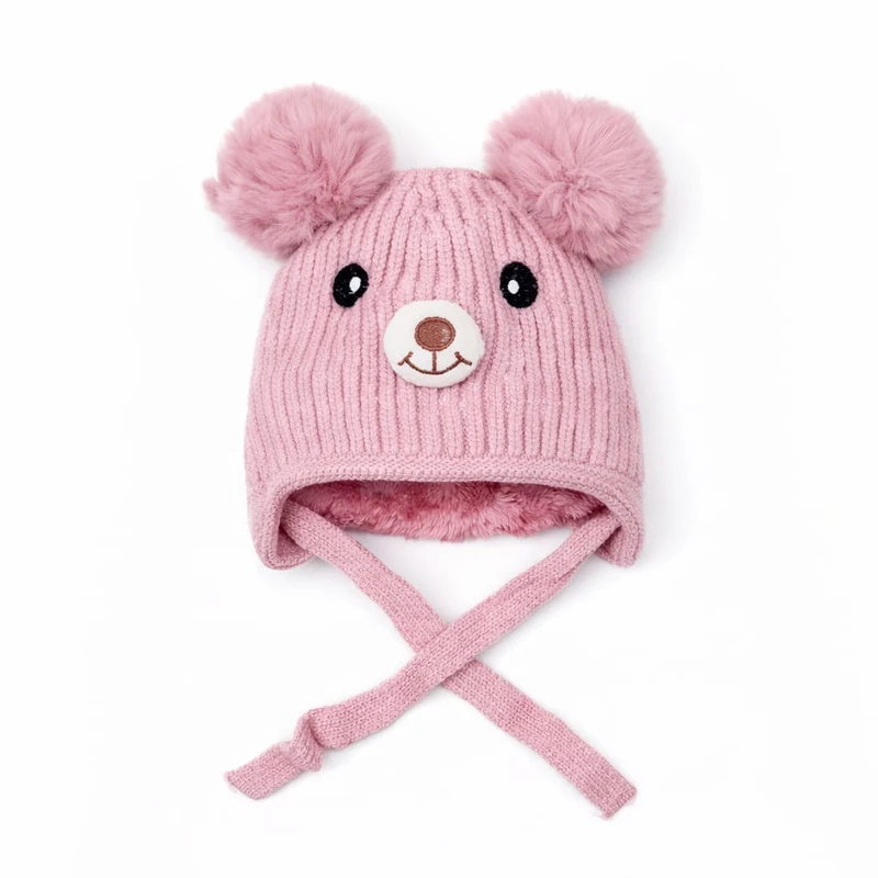 کلاه بافتنی دخترانه مدل 3445