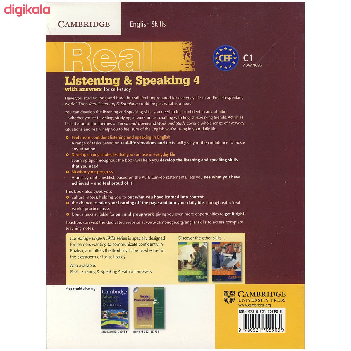  خرید اینترنتی با تخفیف ویژه کتاب Real Listening and Speaking 4 اثر Miles Craven انتشارات کمبریج 