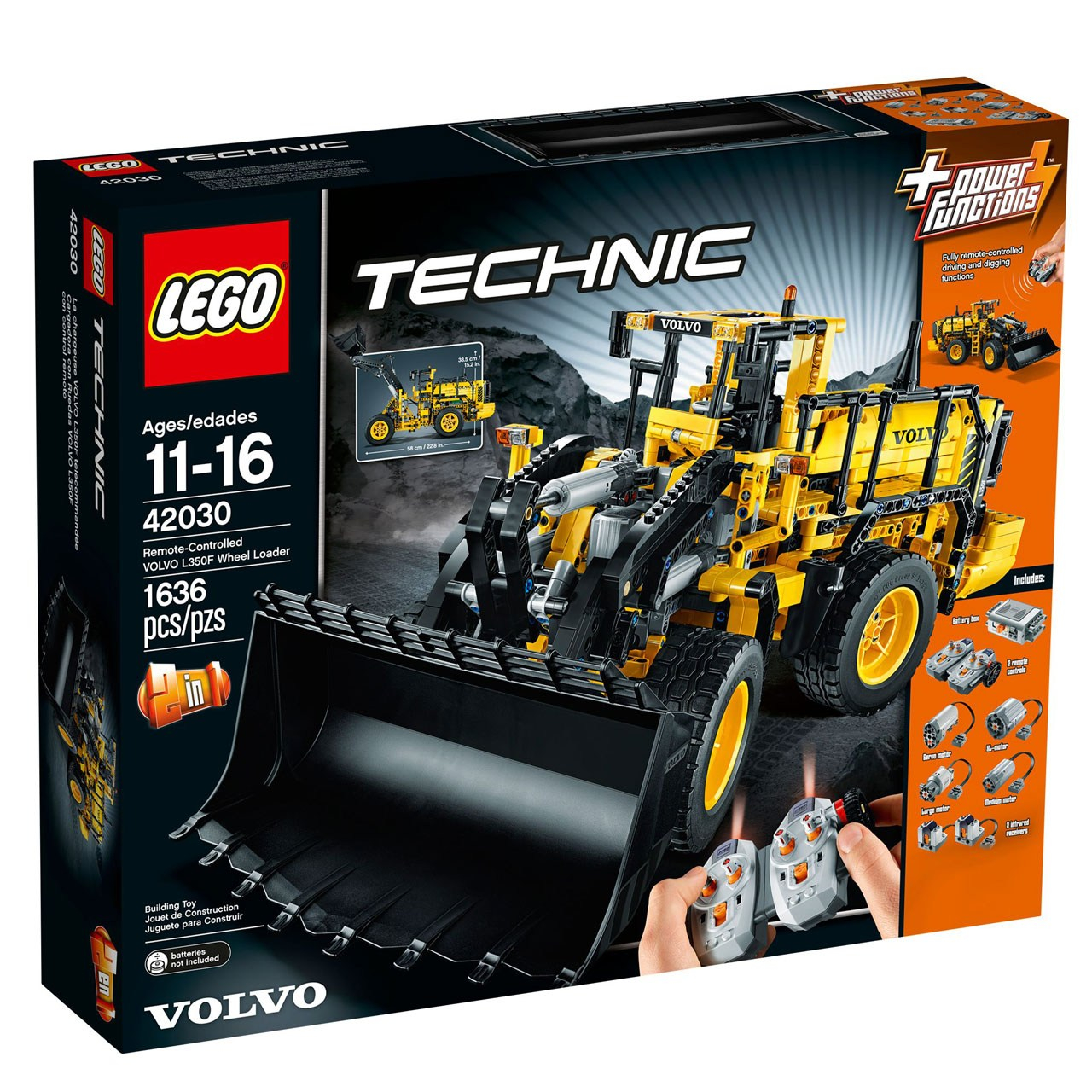 لگو سری Technic مدل Remote-Controlled Volvo L350F Wheel Load 42030