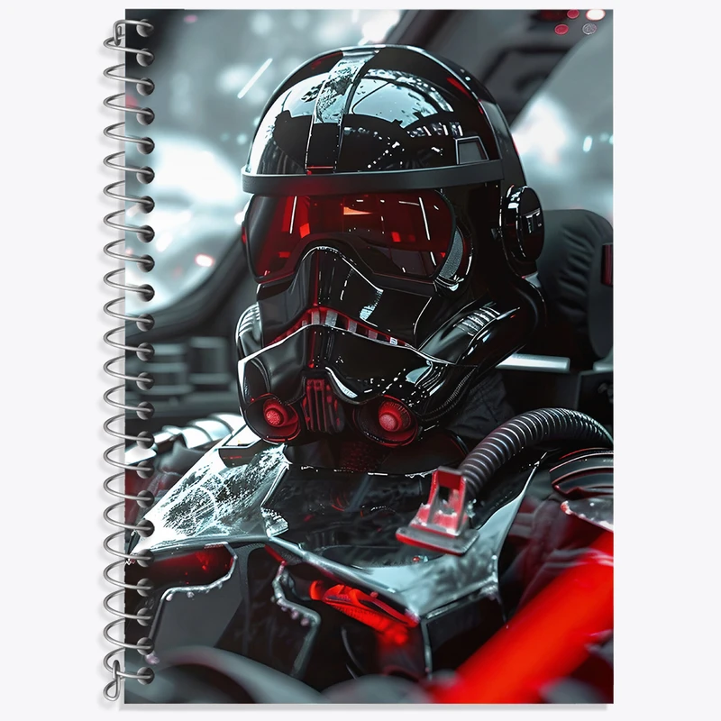 دفتر زبان 50 برگ خندالو مدل دو خط طرح جنگ ستارگان (Star Wars)  کد N4999