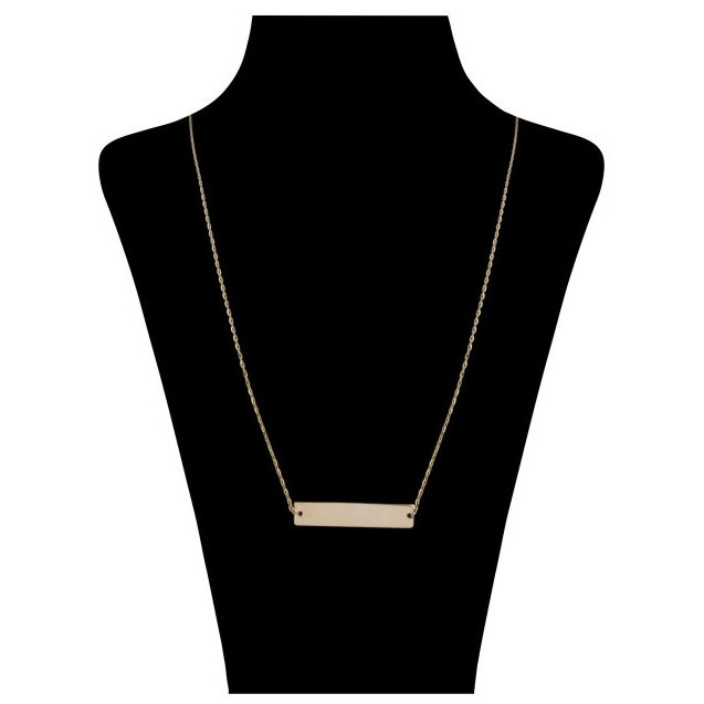 گردنبند طلا 18 عیار زنانه قیراط طرح مستطیل کد GH5279