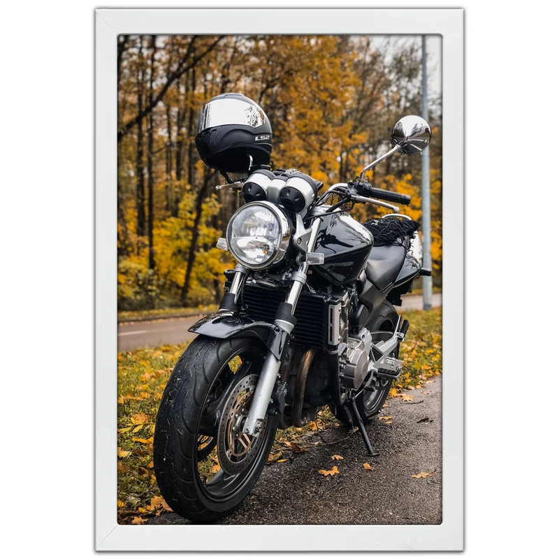 تابلو بکلیت طرح موتور سنگین هوندا HONDA Hornet 600 مدل W-po1983 فریم سفید