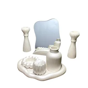 ست 6 تکه جاشمعی بتنی مدل 5061