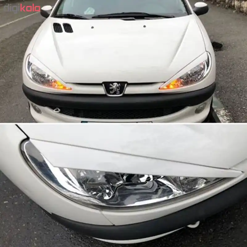 ابرویی چراغ جلو خودرو مدل SE206 مناسب برای پژو 206 رنگ سفید