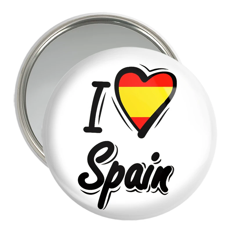 آینه جیبی خندالو مدل پرچم اسپانیا  کد 20676