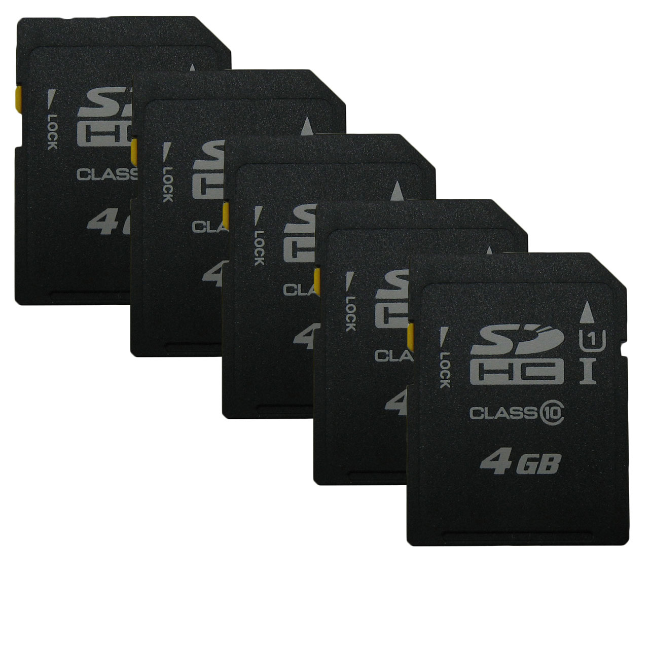 کارت حافظه SD مدل Pack5 کلاس 10 استاندارد UHS-I U3 سرعت 100MBps ظرفیت 4 گیگابایت بسته 5 عددی