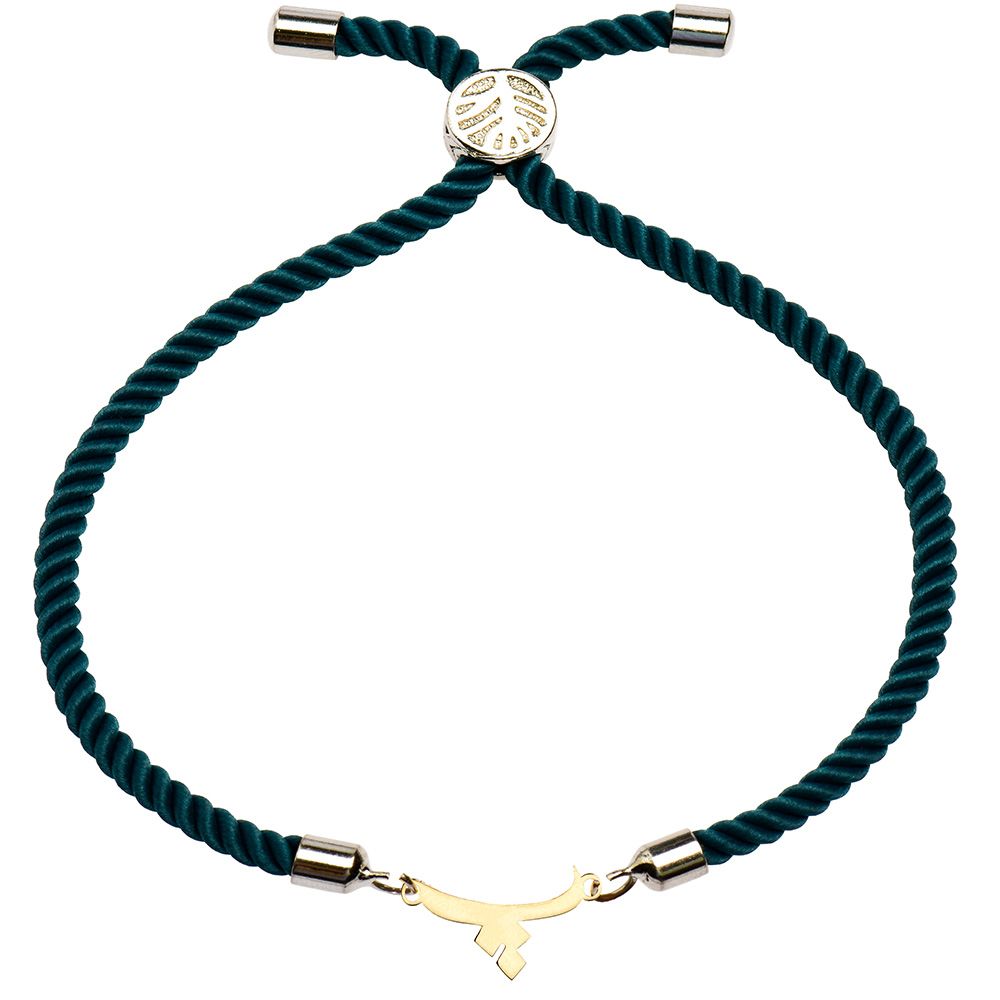 دستبند طلا 18 عیار دخترانه کرابو طرح پ مدل Krd1415
