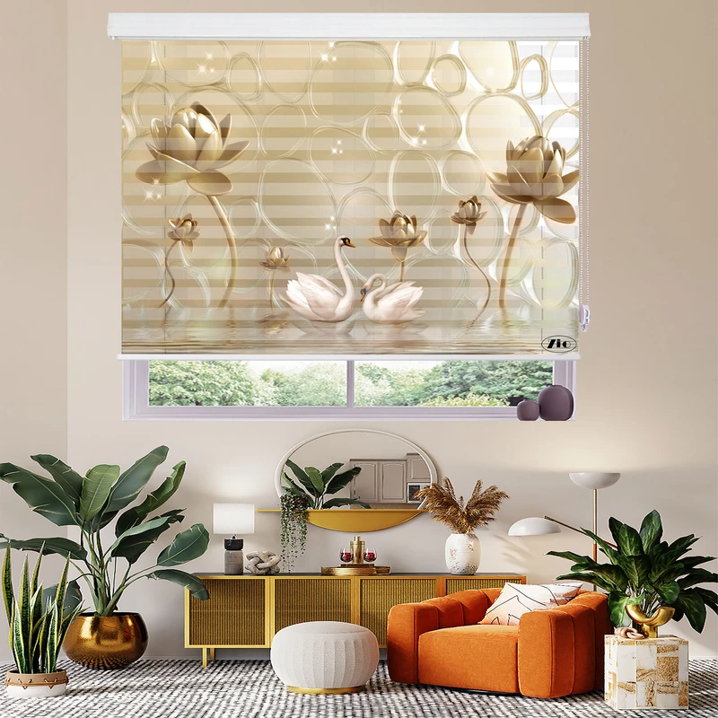 پرده زبرا زیو مدل 3D-1007 سایز 200x200 سانتی متر