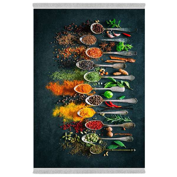 فرش پارچه‌ای دفه مدل فرشینه طرح آشپزخانه کد 1166