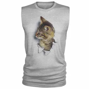 تاپ مردانه طرح گربه کد A34