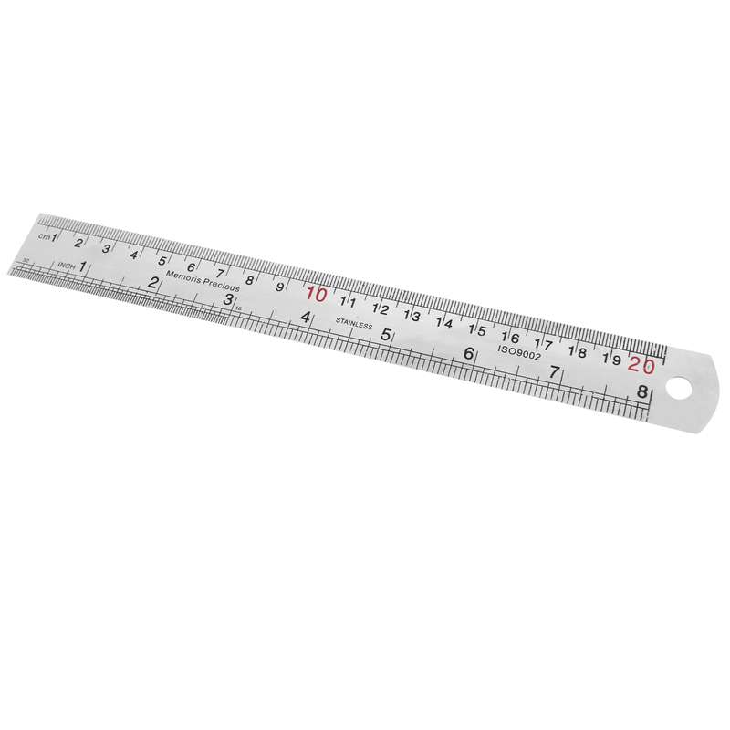 خط کش فلزی کد 25050007 سایز 20 سانتی متری خط کش فلزی کد 25050007 سایز 20 سانتی متری
