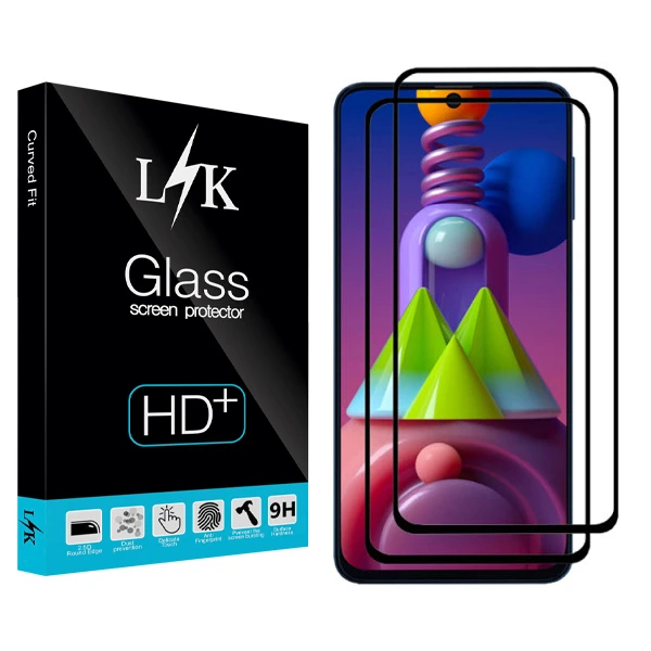 محافظ صفحه نمایش ال کی مدل +HD مناسب برای گوشی موبایل سامسونگ Galaxy M51 بسته دو عددی