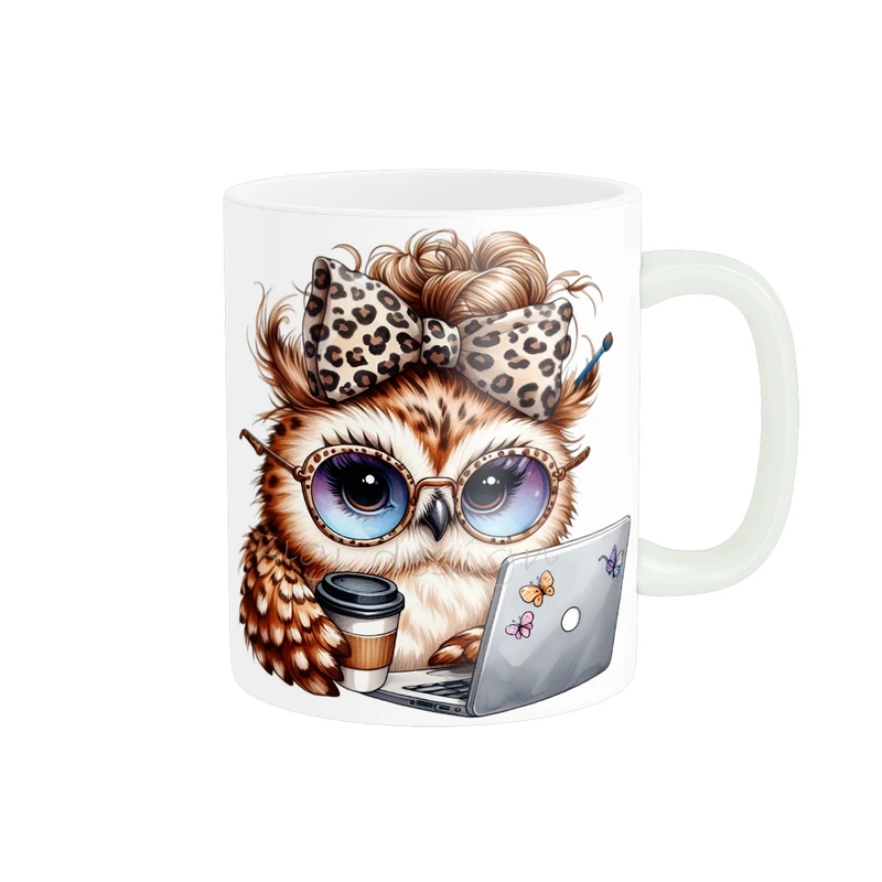 ماگ پاد آفرین طرح جغد بامزه کد 2798