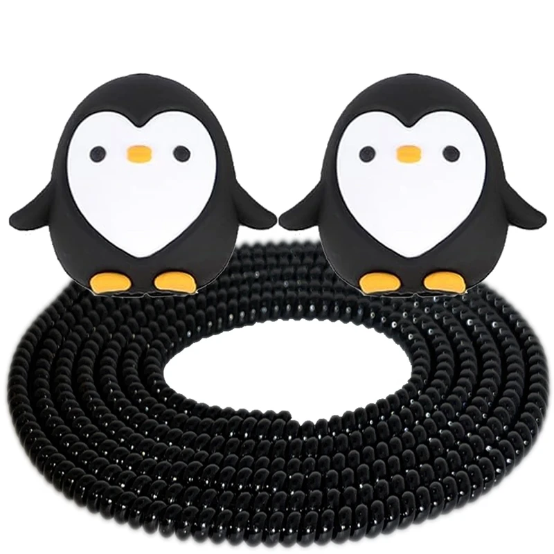 محافظ کابل شارژ و هندزفری رینیکا مدل Penguin Bla KK 03 مجموعه 3 عددی