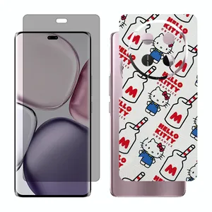 Glass Together model privacy screen protector suitable for Honor X9c mobile phone with back cover sticker