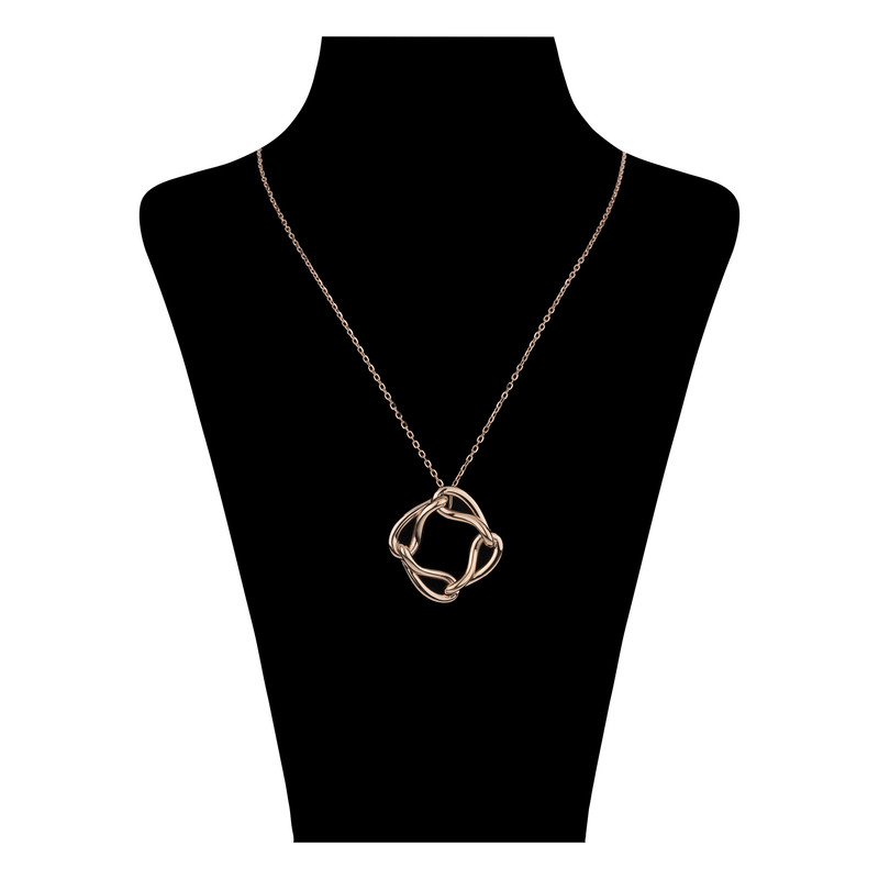 گردنبند طلا 18 عیار زنانه رای بین مدل N-02