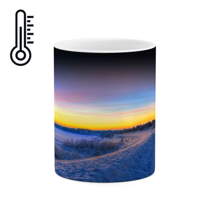 ماگ حرارتی کاکتی مدل منظره برفی کد mgh14885