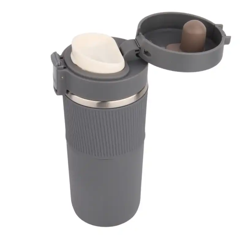 ماگ سفری مدل دور سیلیکونی قفل دار گنجایش 0.5 لیتر