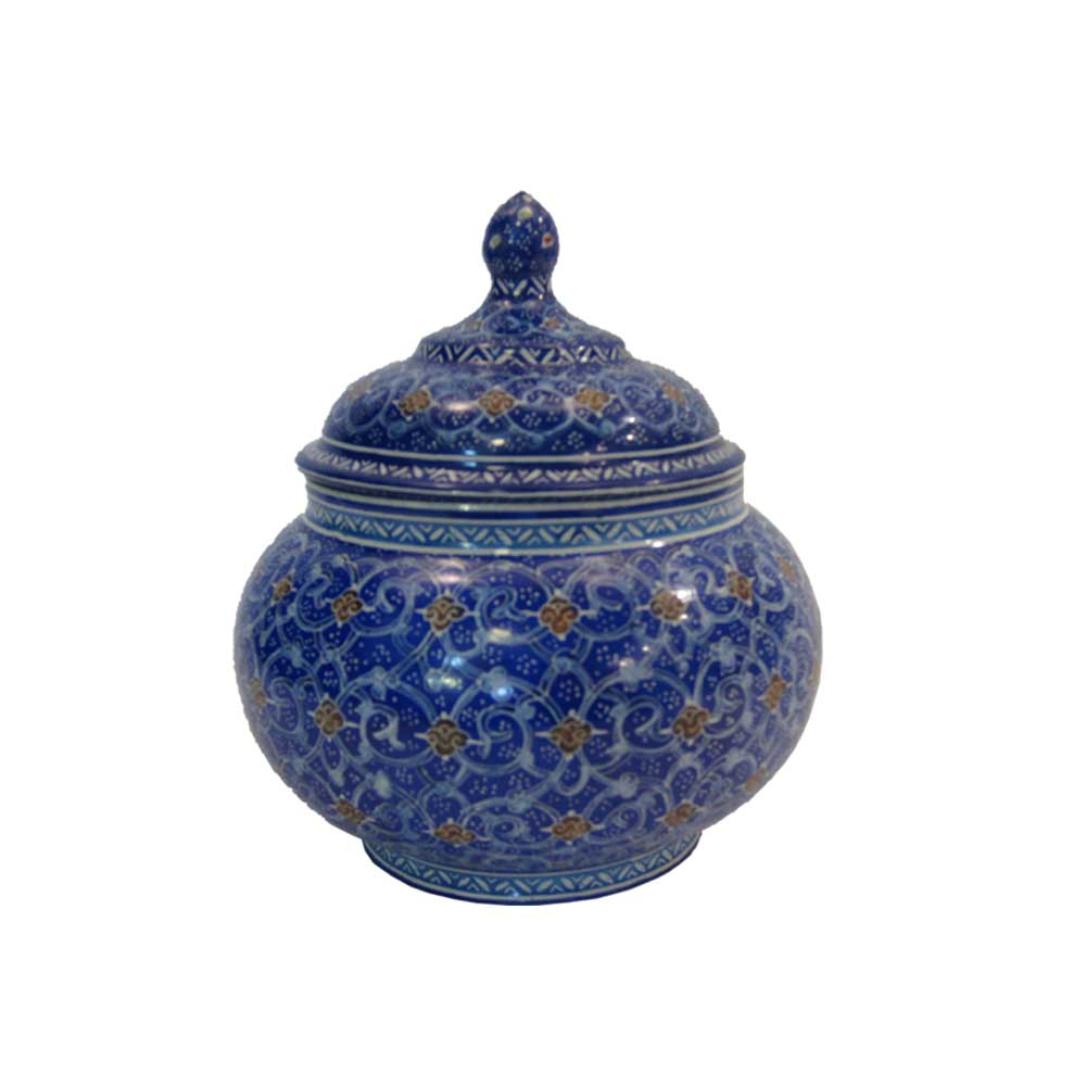 قندان میناکاری طرح اسلیمی سایز متوسط کد 02