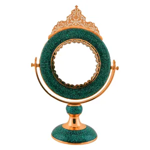 آینه فیروزه کوبی طرح تاج دار مدل f116