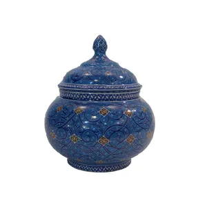 قندان میناکاری طرح اسلیمی سایز متوسط کد 01