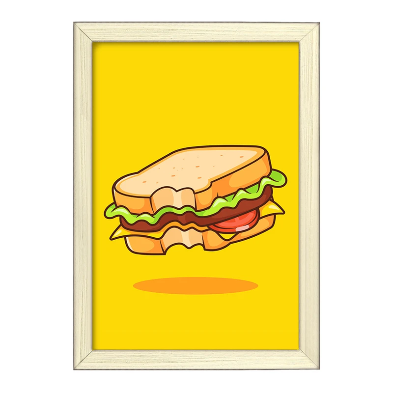 تابلو خندالو طرح فست فود ساندویچ کد 29473
