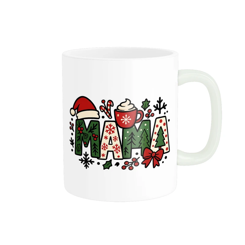 ماگ پاد آفرین مدل فانتزی طرح کریسمس بابانوئل آدم برفی کد p11729