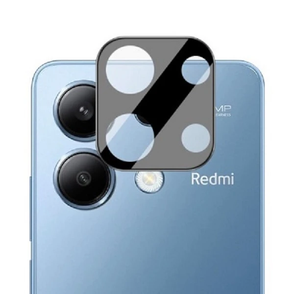 محافظ لنز دوربین شیشه ای مدل 3D سه بعدی مناسب برای گوشی موبایل شیائومی Redmi Note 13 4G