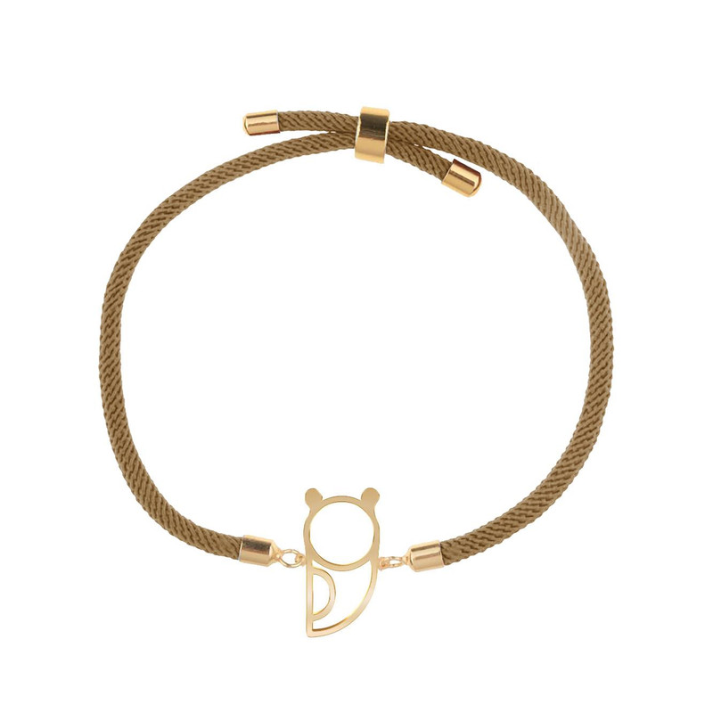 دستبند طلا 18 عیار زنانه مدوپد مدل جغد کد D17-10190