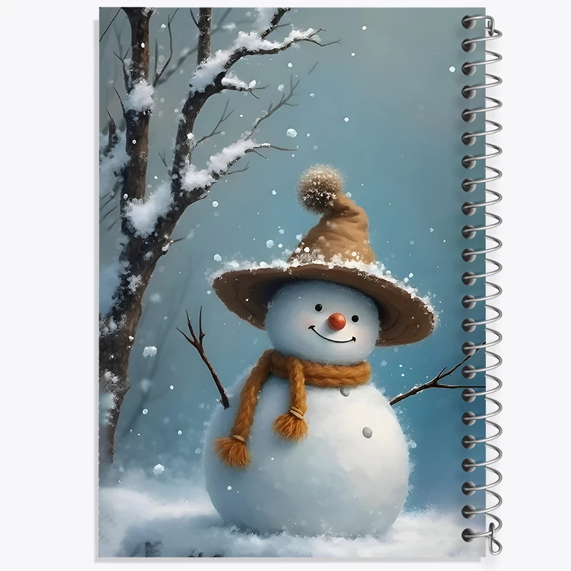 دفتر مشق 100 برگ خندالو طرح آدم برفی بامزه کد F7140