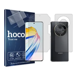 محافظ صفحه نمایش شفاف هوکو مدل HyGEL مناسب برای گوشی موبایل آنر X9b به همراه محافظ پشت گوشی