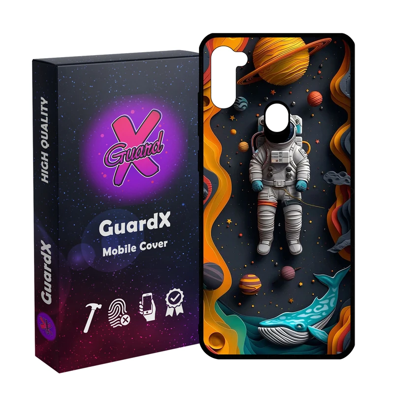 کاور گارد ایکس طرح فضانورد مدل  Glass10763 مناسب برای گوشی موبایل سامسونگ Galaxy A11/M11