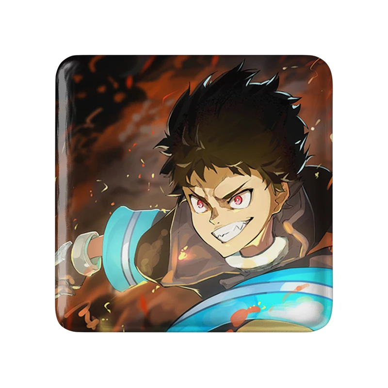 پیکسل خندالو طرح شینرا انیمه نیروی آتش مدل مربعی کد 32252