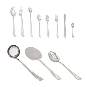 سرویس قاشق و چنگال 99 پارچه درسا مدل  گوپی خط دار