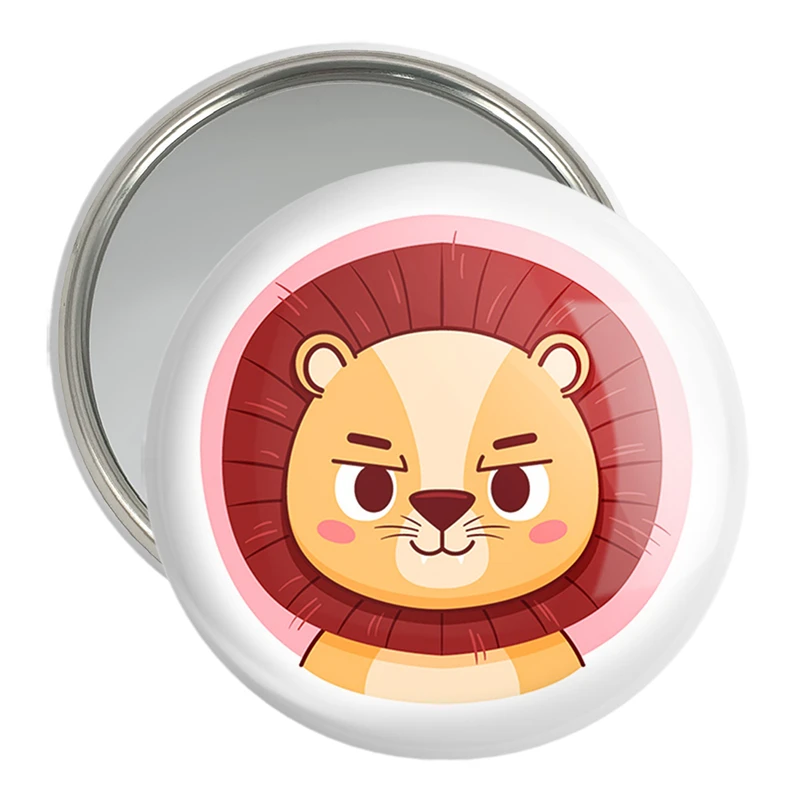 آینه جیبی خندالو مدل شیر حیوانات بامزه کد 37138