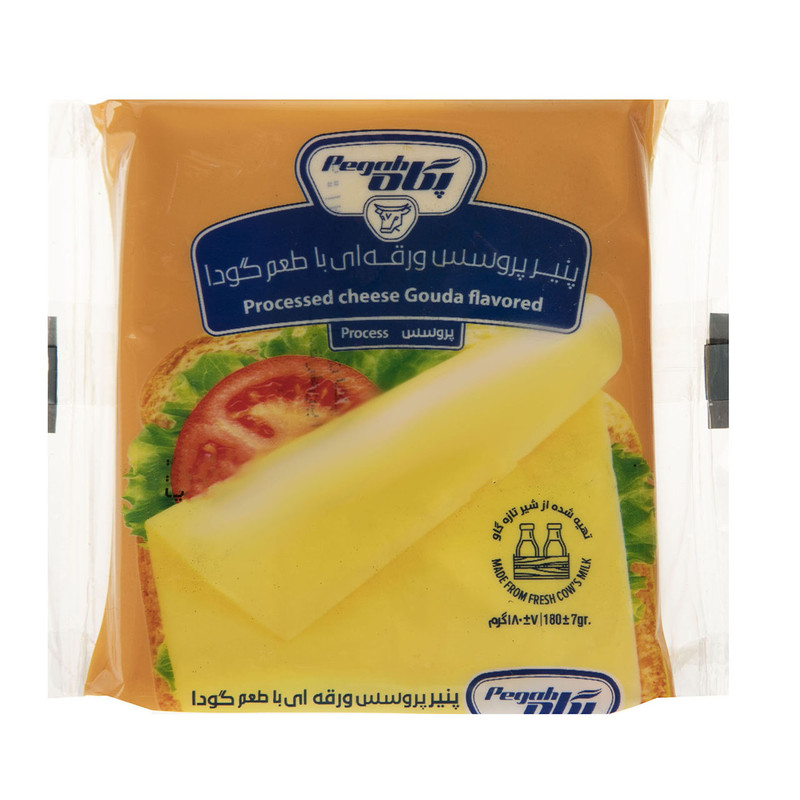 پنیر پروسس ورقه ای با طعم گودا پگاه مقدار 180گرم