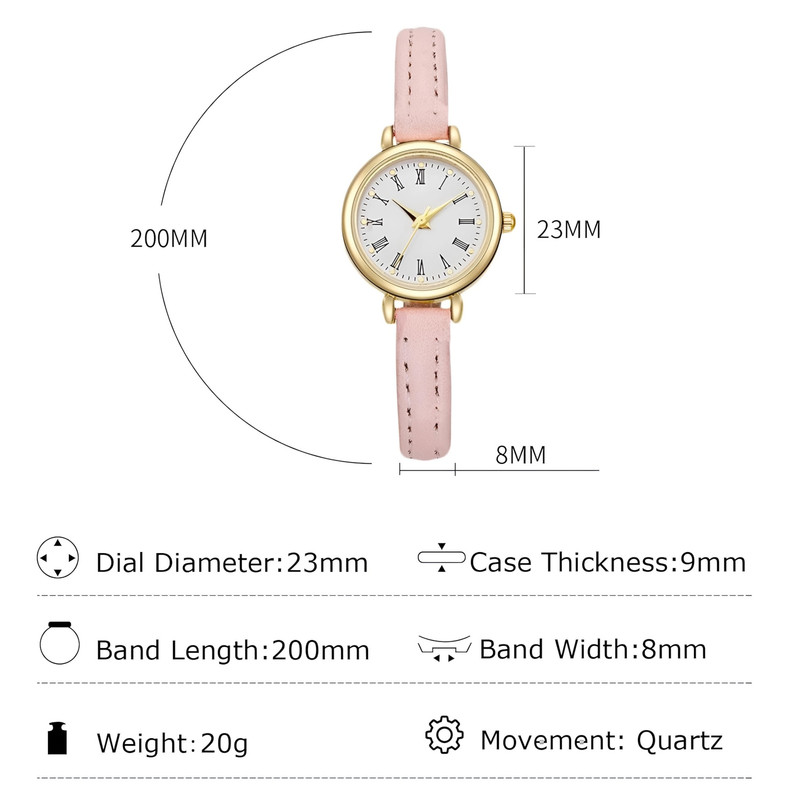 ساعت مچی عقربه ای زنانه مدل کلاسیک بند چرم کد 1