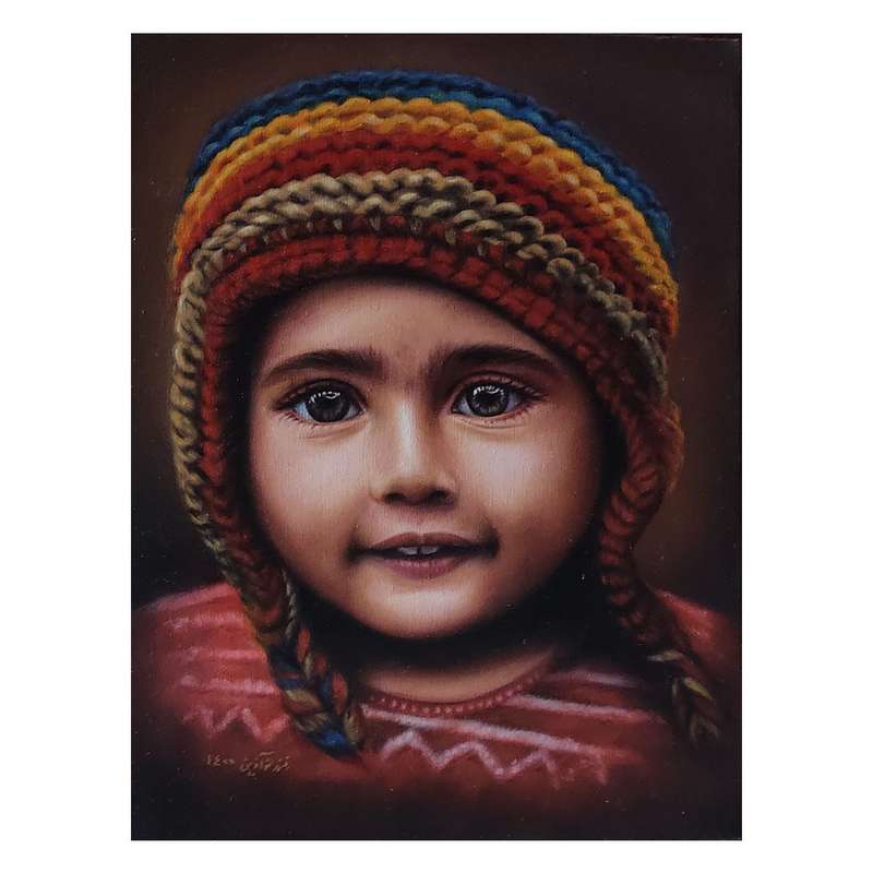 تابلو نقاشی رنگ روغن طرح سرما