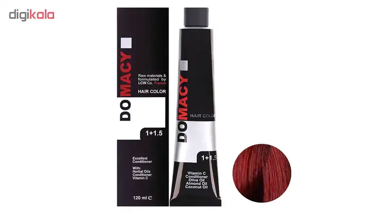 رنگ مو دوماسی سری قرمز شماره 5.6 حجم 120 میلی لیتر رنگ قرمز ایرلندی