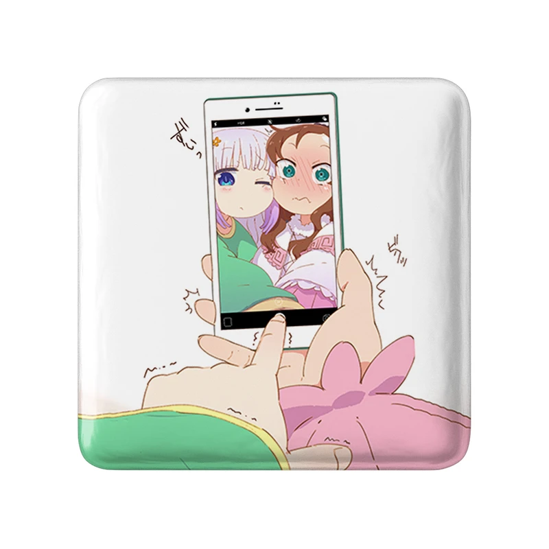 پیکسل خندالو طرح سایکاوا و کانا انیمه اژدهای خدمتکار کوبایاشی مدل مربعی کد 36320