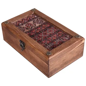 جعبه هدیه طرح فرش گل مینا مدل 00-19 سایز 15×25 سانتیمتر