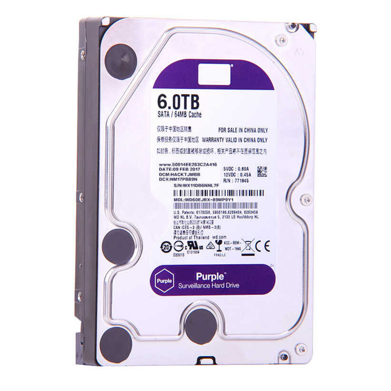 هارددیسک اینترنال وسترن دیجیتال مدل Purple WD60EJRX ظرفیت 6 ترابایت 1