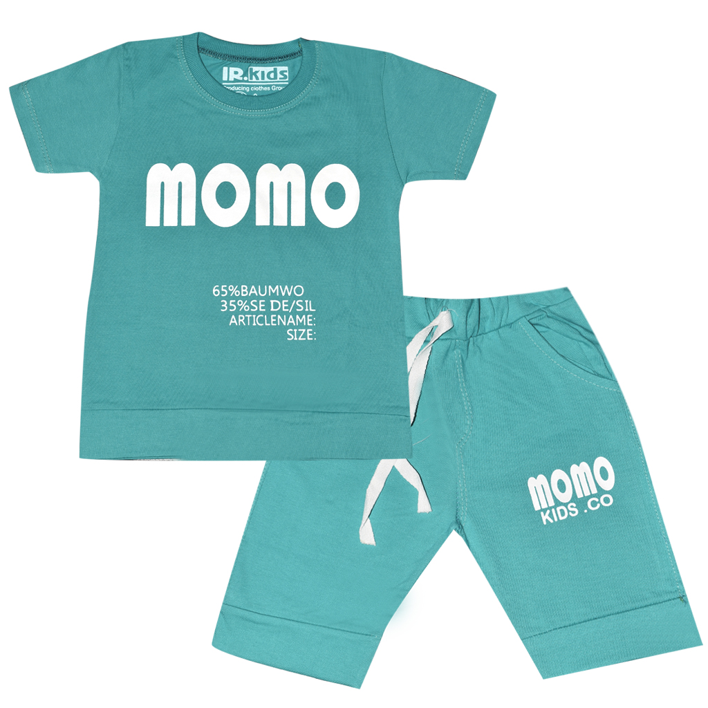 ست تی شرت و شلوارک پسرانه مدل momo