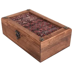 جعبه هدیه دو بخشی طرح فرش گل مینا مدل 00-20 سایز 15×25 سانتیمتر