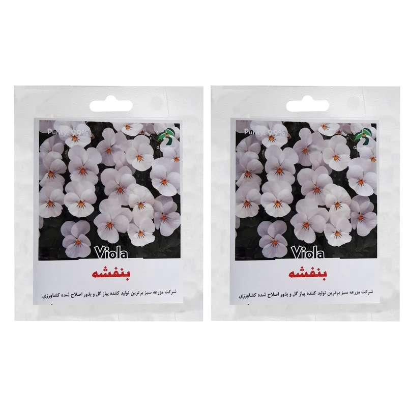 بذر گل بنفشه سفید گرین فارم مدل 01 بسته 2 عددی